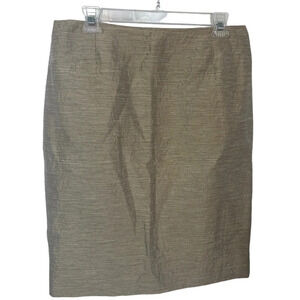 Dana Buchman Gold Crinkle design Pencil Skirt size 12